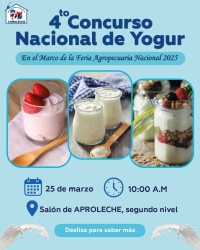 INVITACIÓN AL 4TO CONCURSO NACIONAL DE YOGUR EN EL MARCO DE LA FERIA AGROPECUARIA NACIONAL 2025
