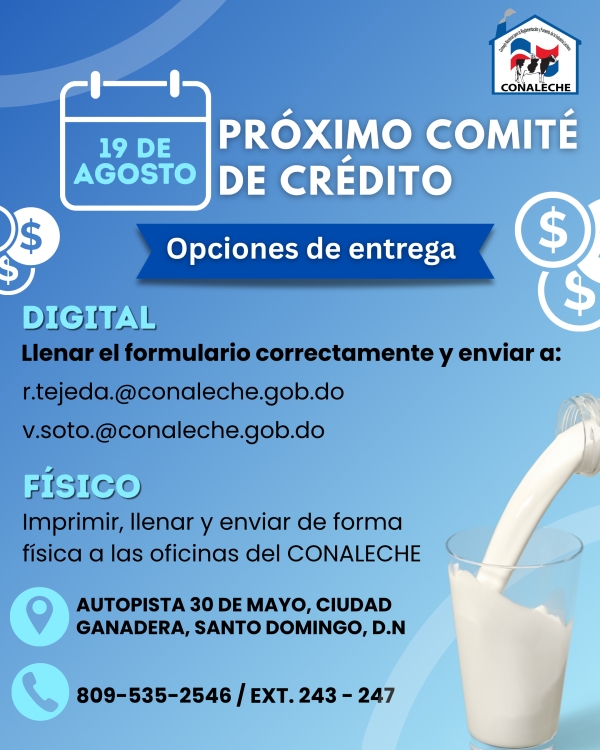 PRÓXIMO COMITÉ DE CRÉDITO (19 DE AGOSTO)