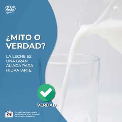 MITO O VERDAD: La leche es una gran aliada para hidratarte (VERDADERO)